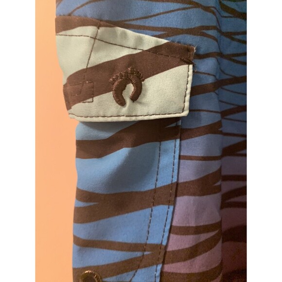 Hang Ten Men's Striped Swim Board Shorts Unlined 1pc Size M 32-34 Multicolor - Picture 3 of 7